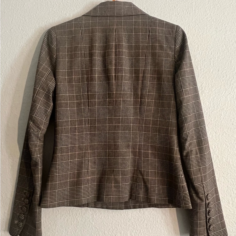 Plaid Pattern 3 Button Blazer, Two Front Pockets,… - image 2